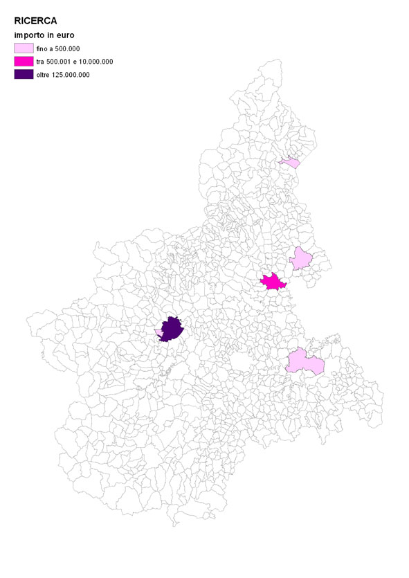 Numero interventi per comune - RICERCA